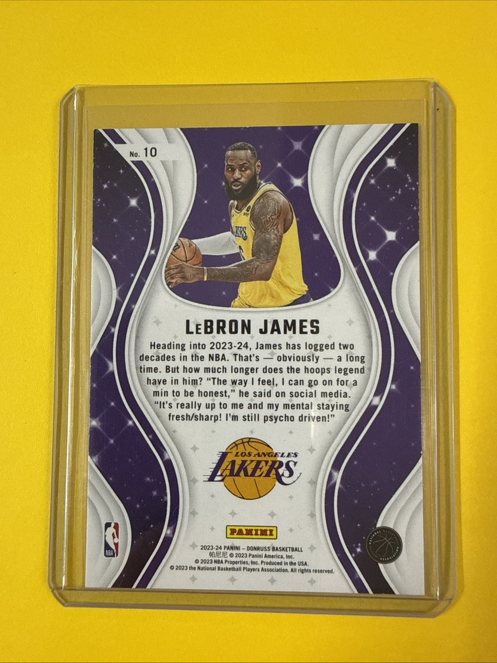 LeBron James 2023/24 Cards - back
