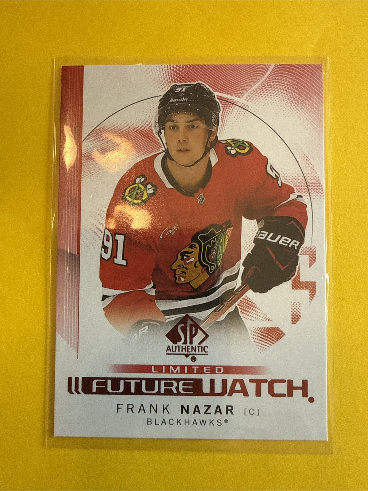 Frank Nazar Future Watch 2024/25 SP Authentic Card - front
