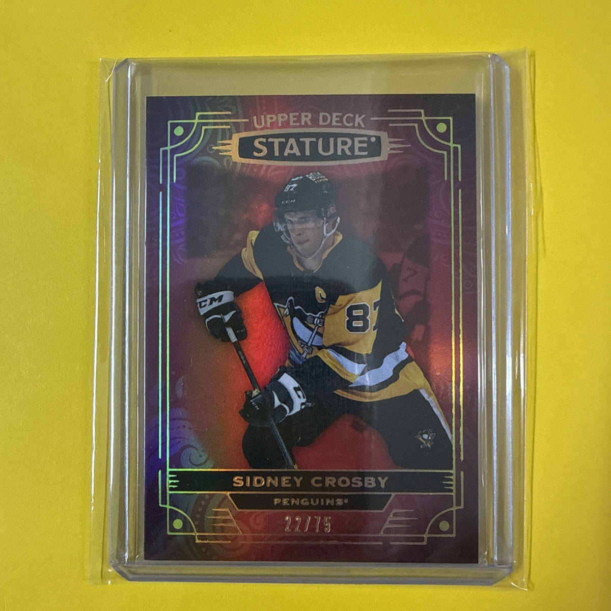 Sidney Crosby 2022/23 Stature Red Card Out of /75 - front