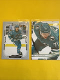 Macklin Celebrini 2025/26 Upper Deck + O Pee Chee Cards - front