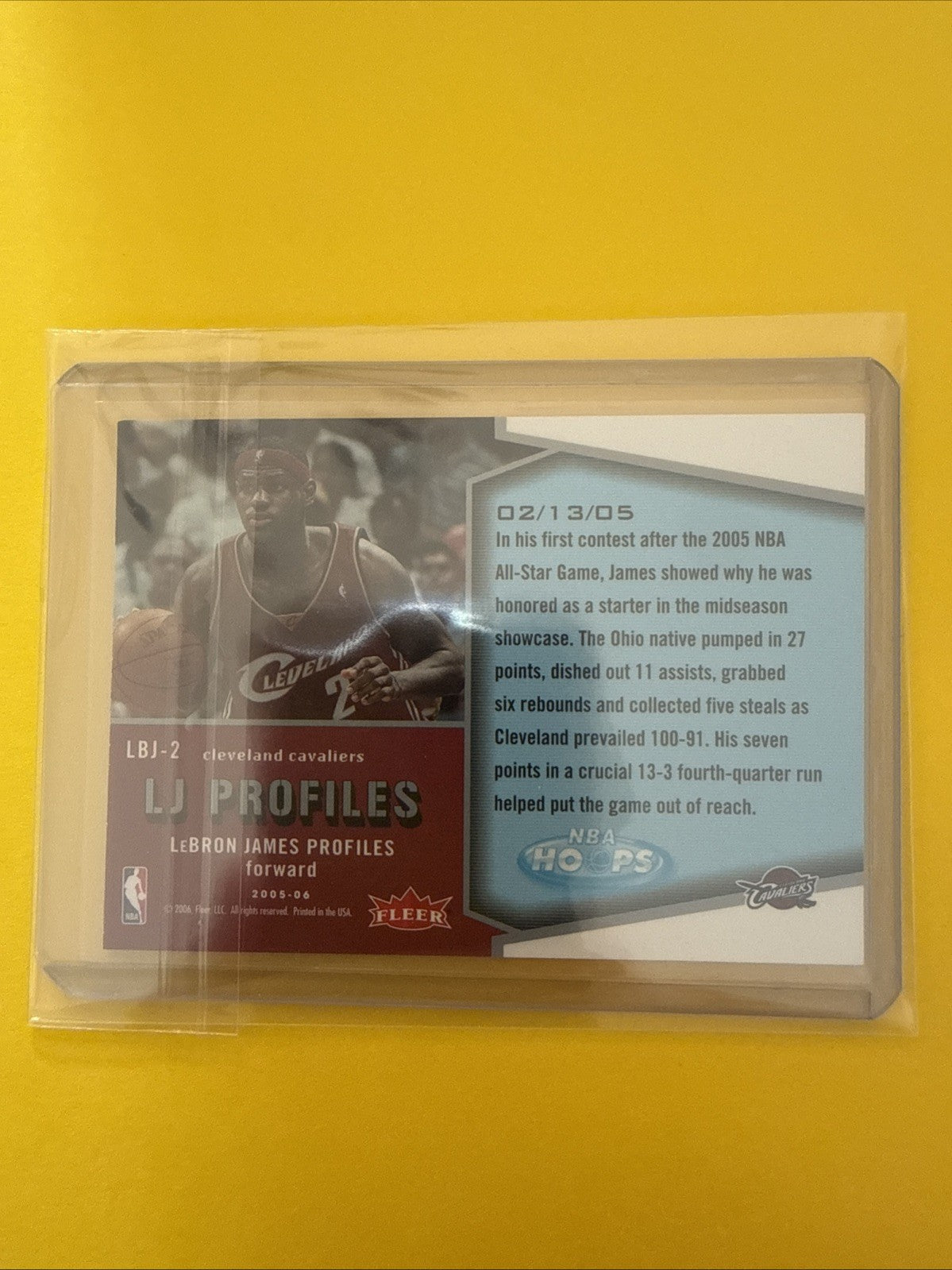 LeBron James 2005/06 Cards - back