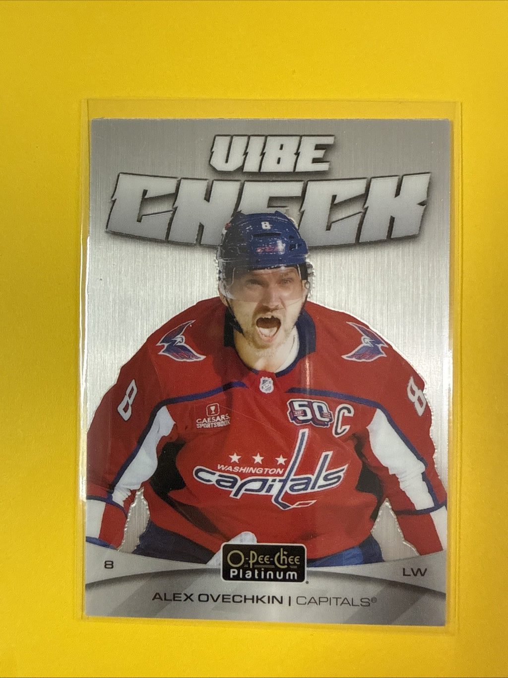 Alex Ovechkin 2025 /26 O Pee Chee Platinum Vibe Check Card - front