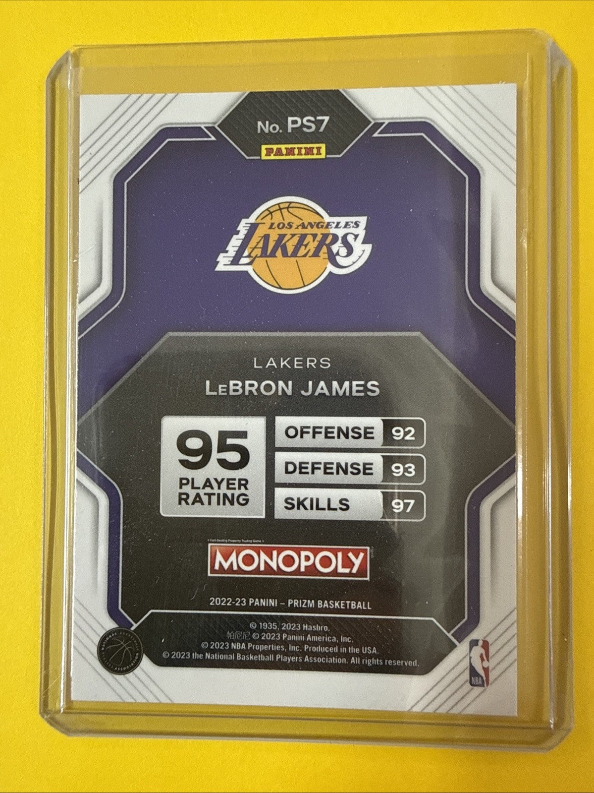 LeBron James 2022/23 Panini Prizm Card - back