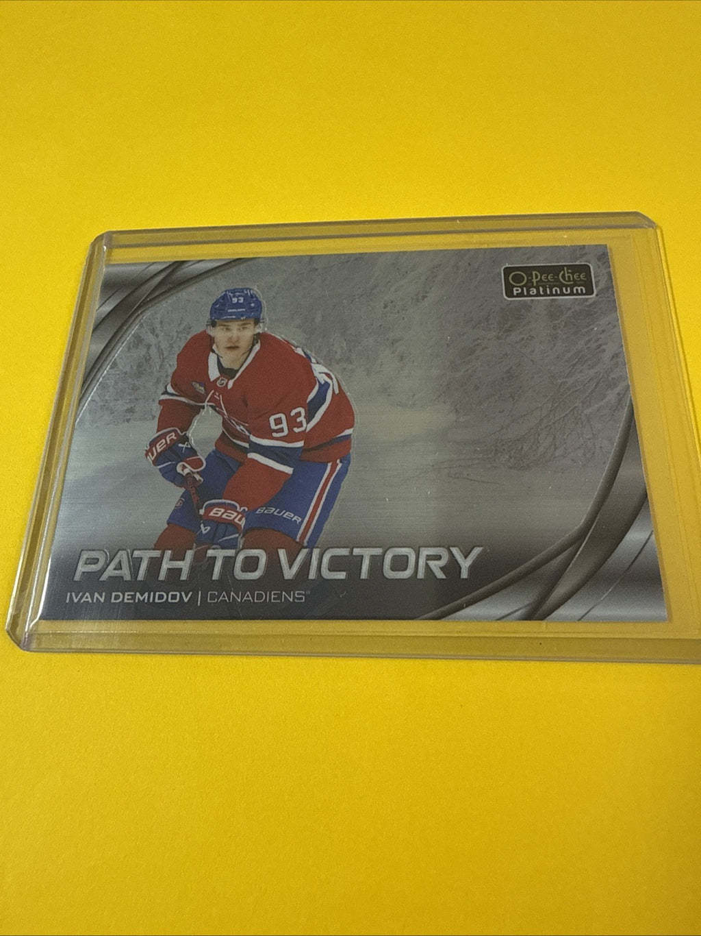 Ivan Demidov 2025/26 O Pee Chee Platinum Patch to Victory Rookie Card - front