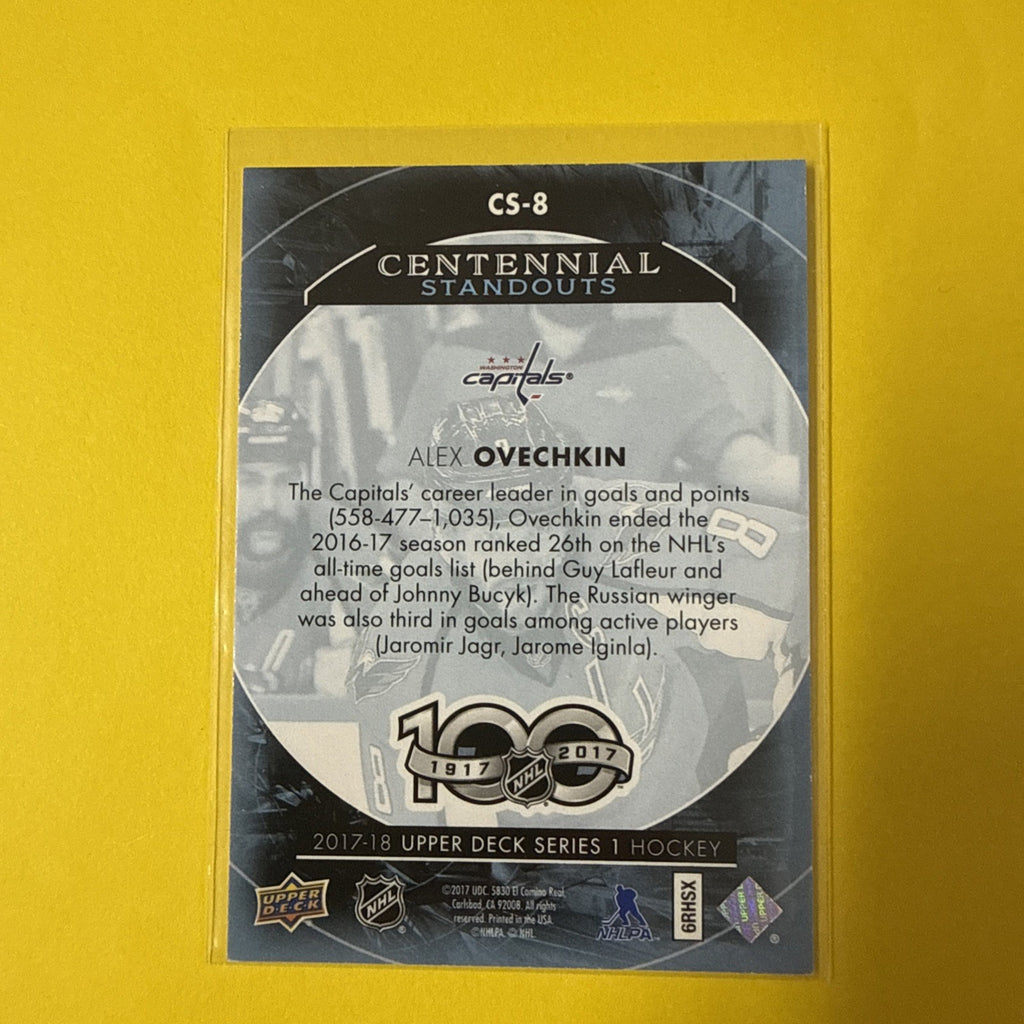 Alexander Ovechkin 2017 Card - back