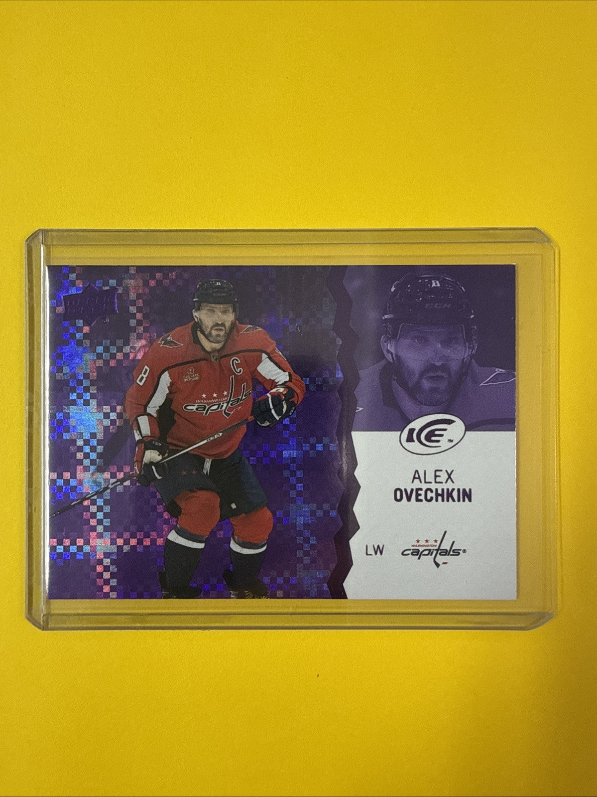 Alex Ovechkin 2023/24 UD Ice Purple Card - front