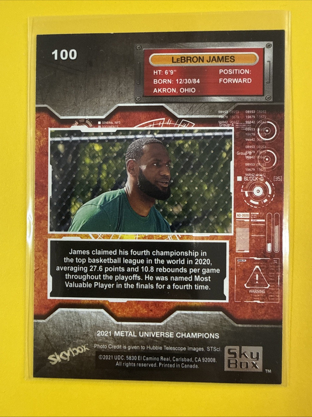 LeBron James 2021 Metal Universe Champions 3 Cards - back