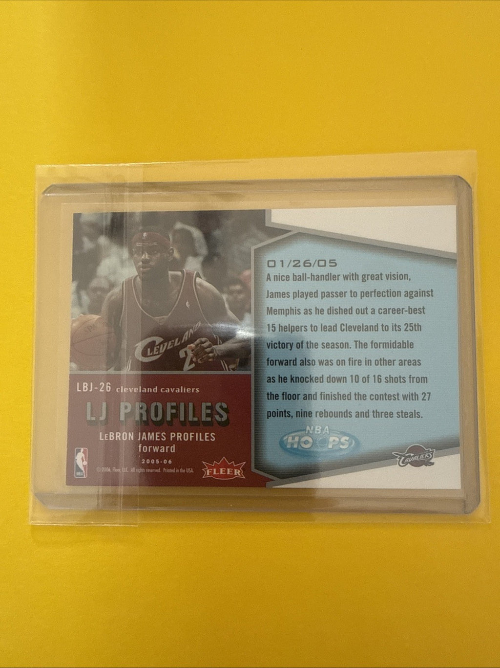 LeBron James 2005/06 Cards - back