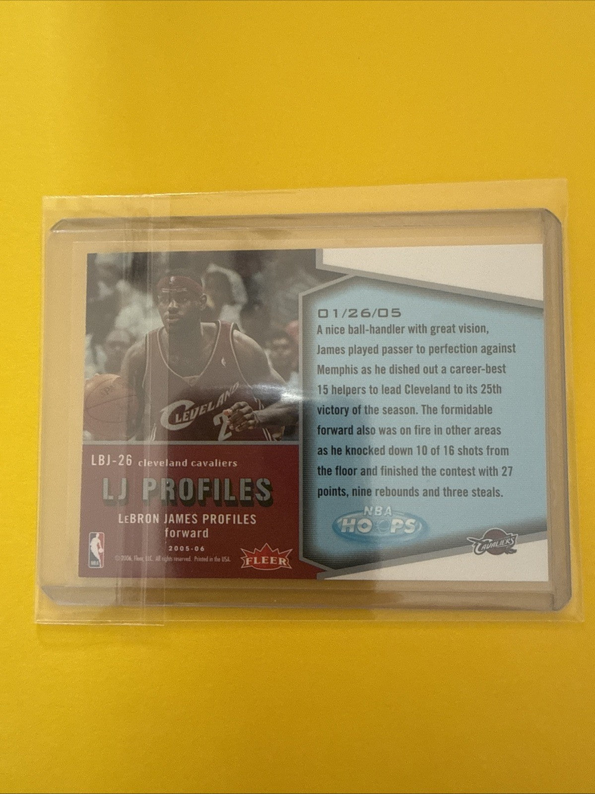 LeBron James 2005/06 Cards - back