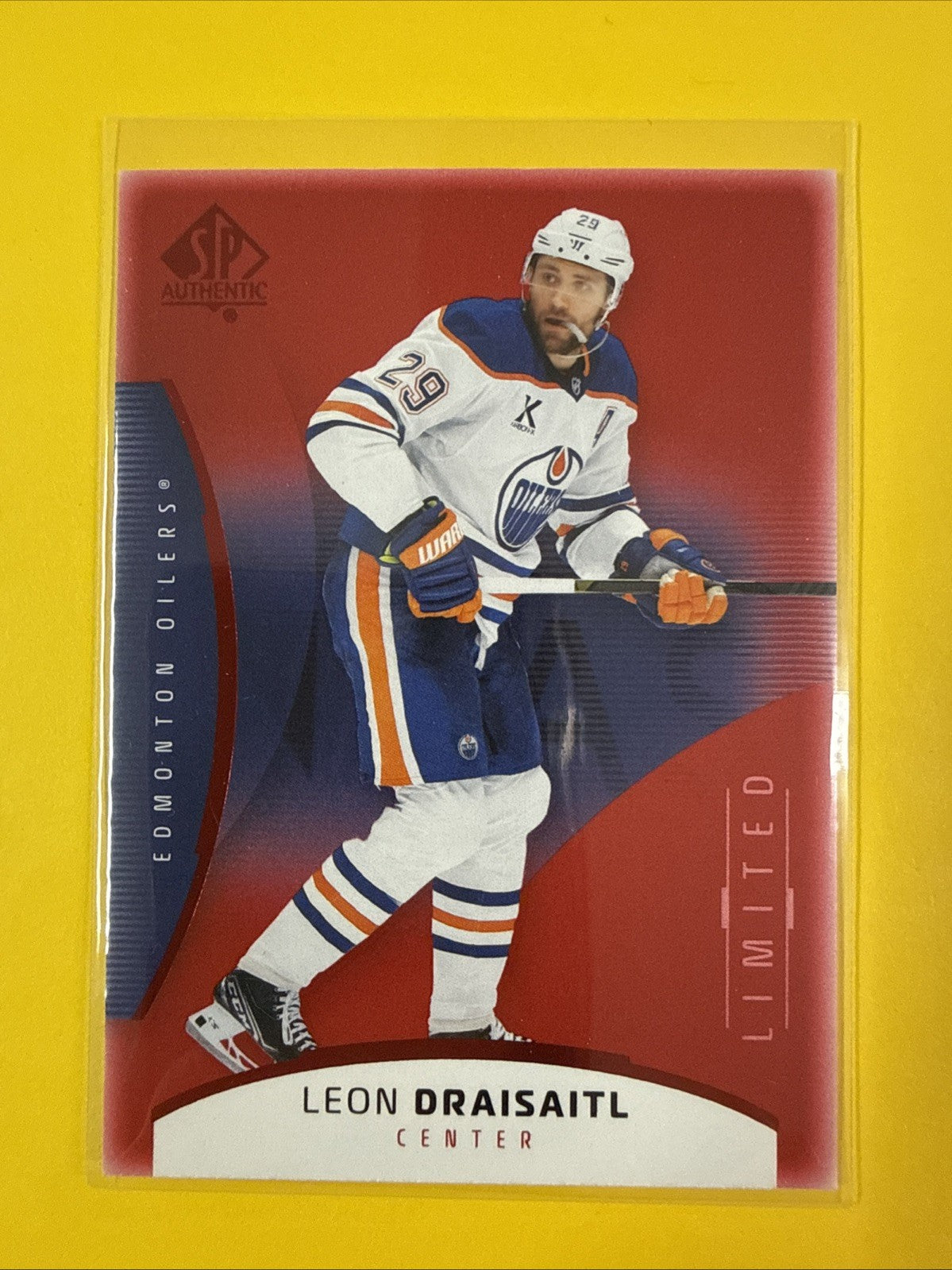 2025-26 UD SP Authentic Limited Red Leon Draisaitl #38 - front