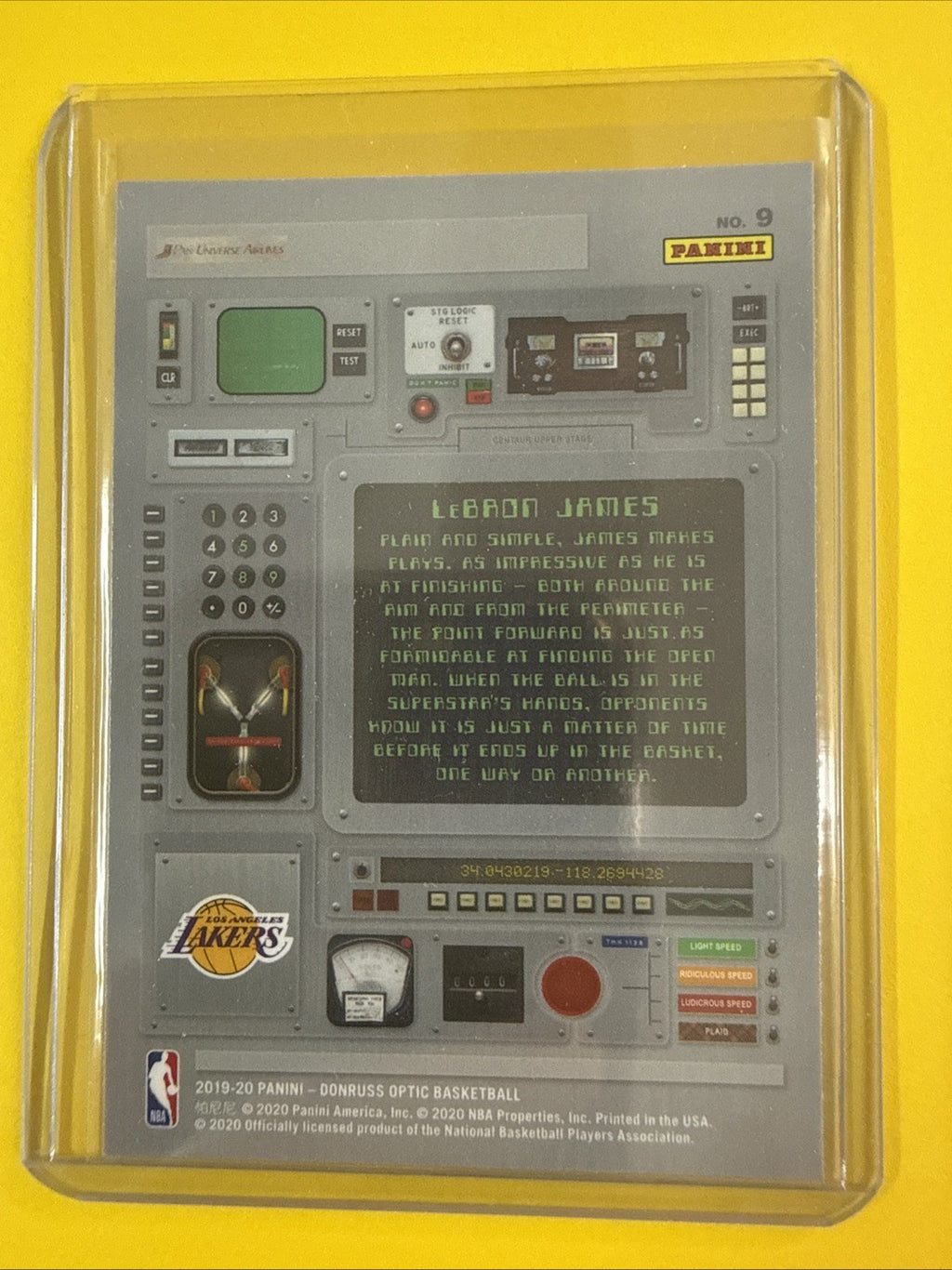 LeBron James 2019/20 NBA Card - back