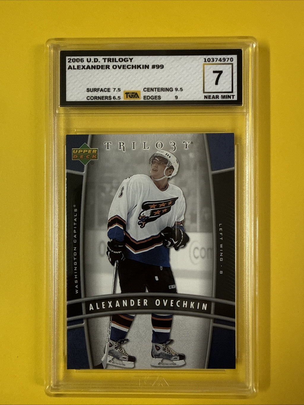 Alex Ovechkin 2006 UD Trilogy Card Graded 7 - front