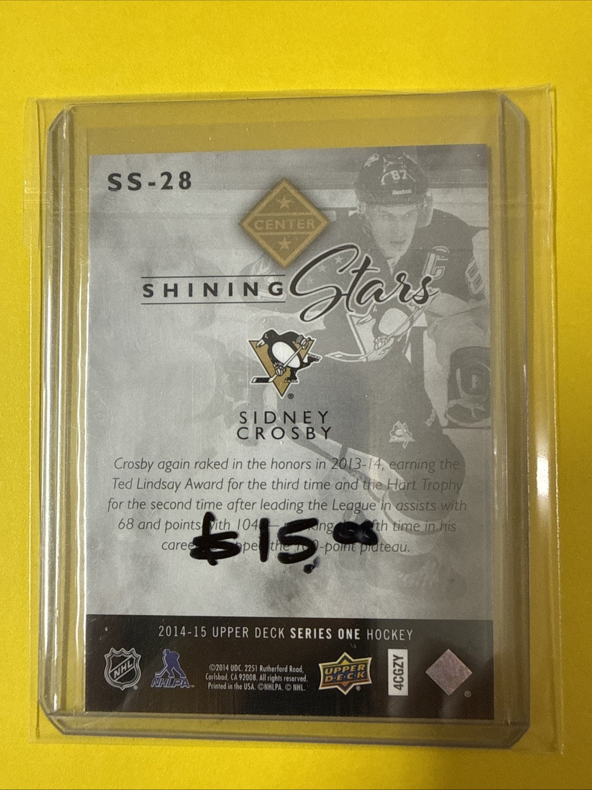 Sidney Crosby 2014/15 Cards - back