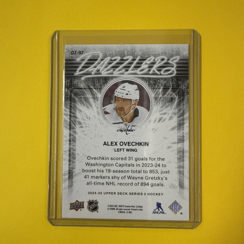 Alex Ovechkin 2024/25 UD Orange Dazzlers - back