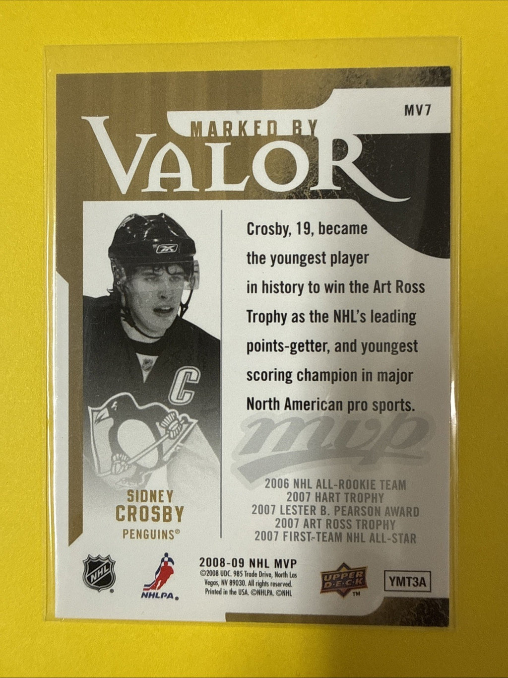 Sidney Crosby 2008/09 Cards - back