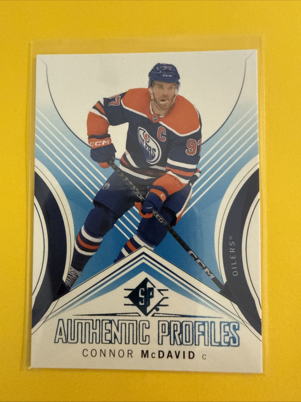 Connor McDavid 2024/25 SP Authentic Profiles Blue Card - front