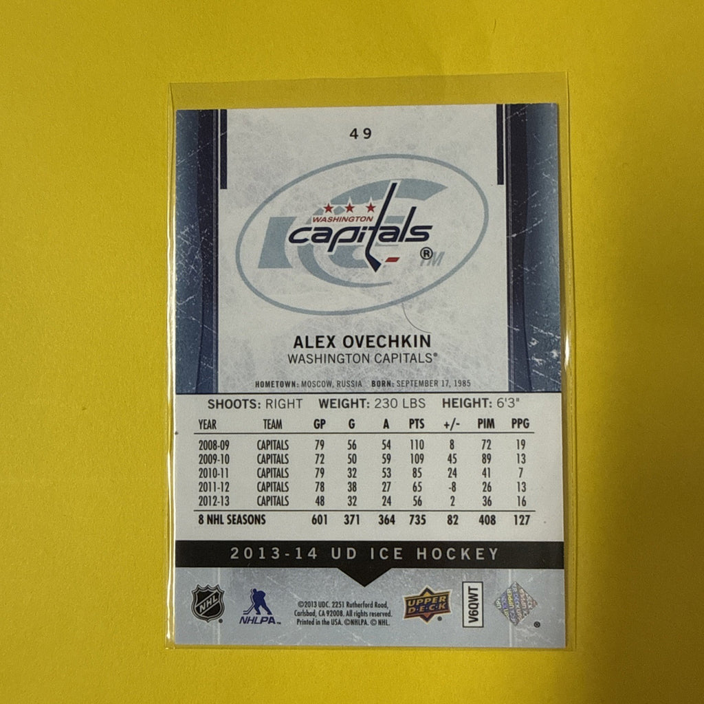 Alexander Ovechkin 2013 Card - back