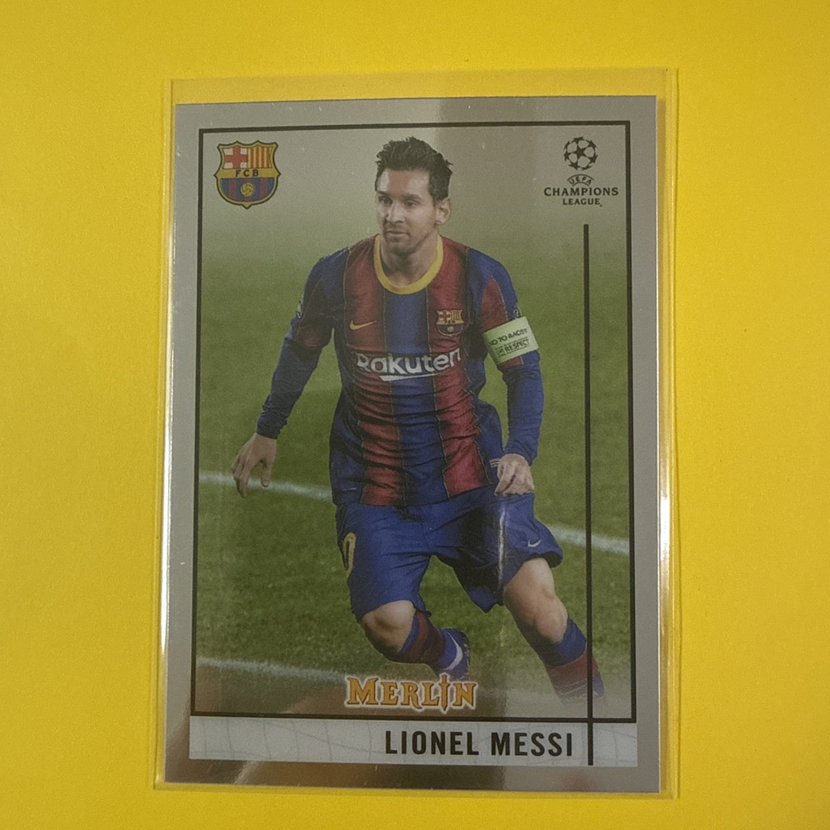Lionel Messi 2021/22 Topps Merlin Chrome Card - front