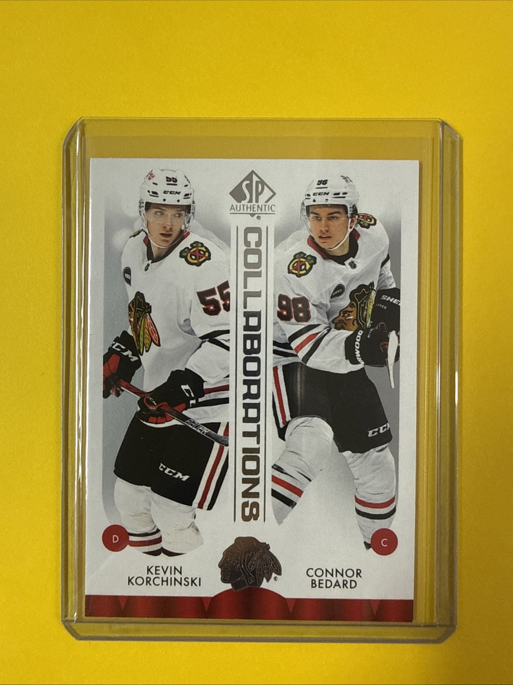 Connor Bedard 2023/24 SP Authentic Collaborations Card - front