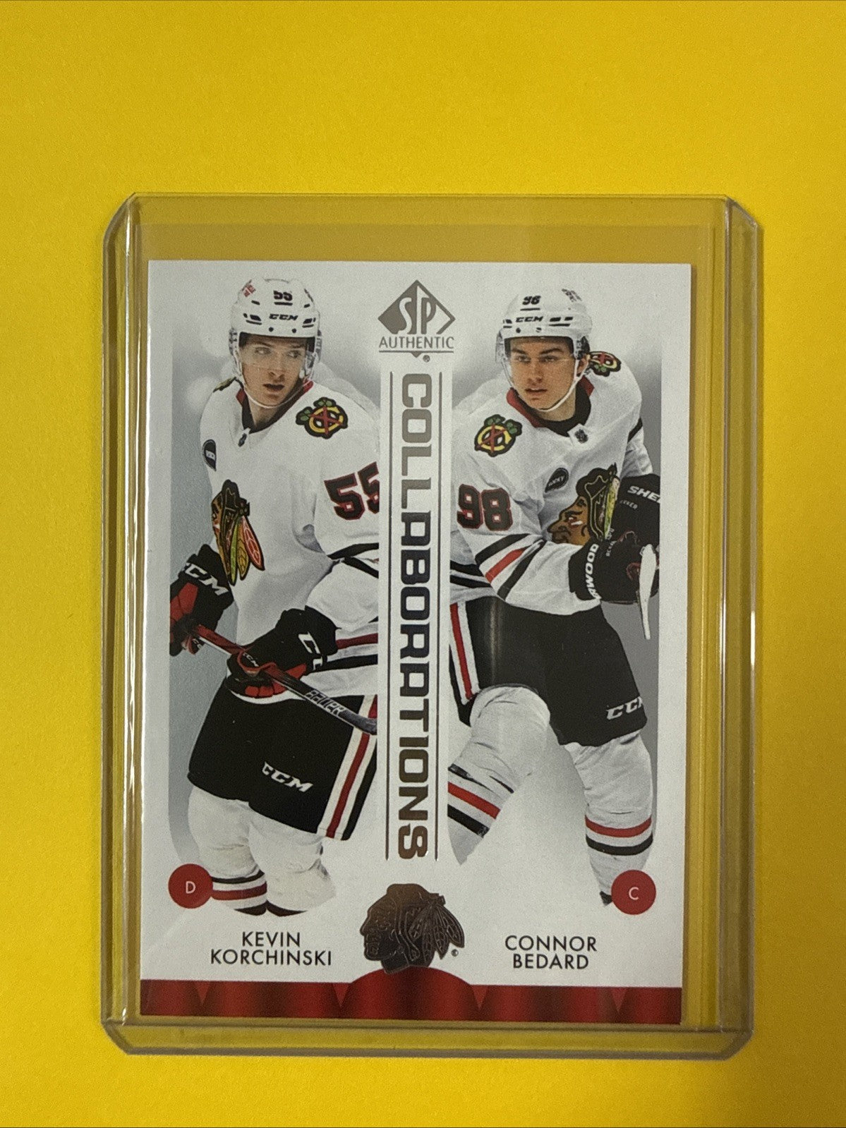 Connor Bedard 2023/24 SP Authentic Collaborations Card - front