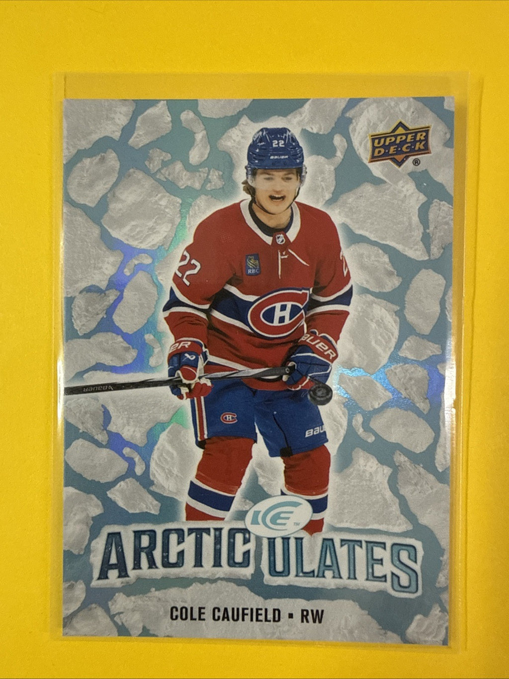 Cole Caufield 2024/25 Ice Arcticulateds Card - front