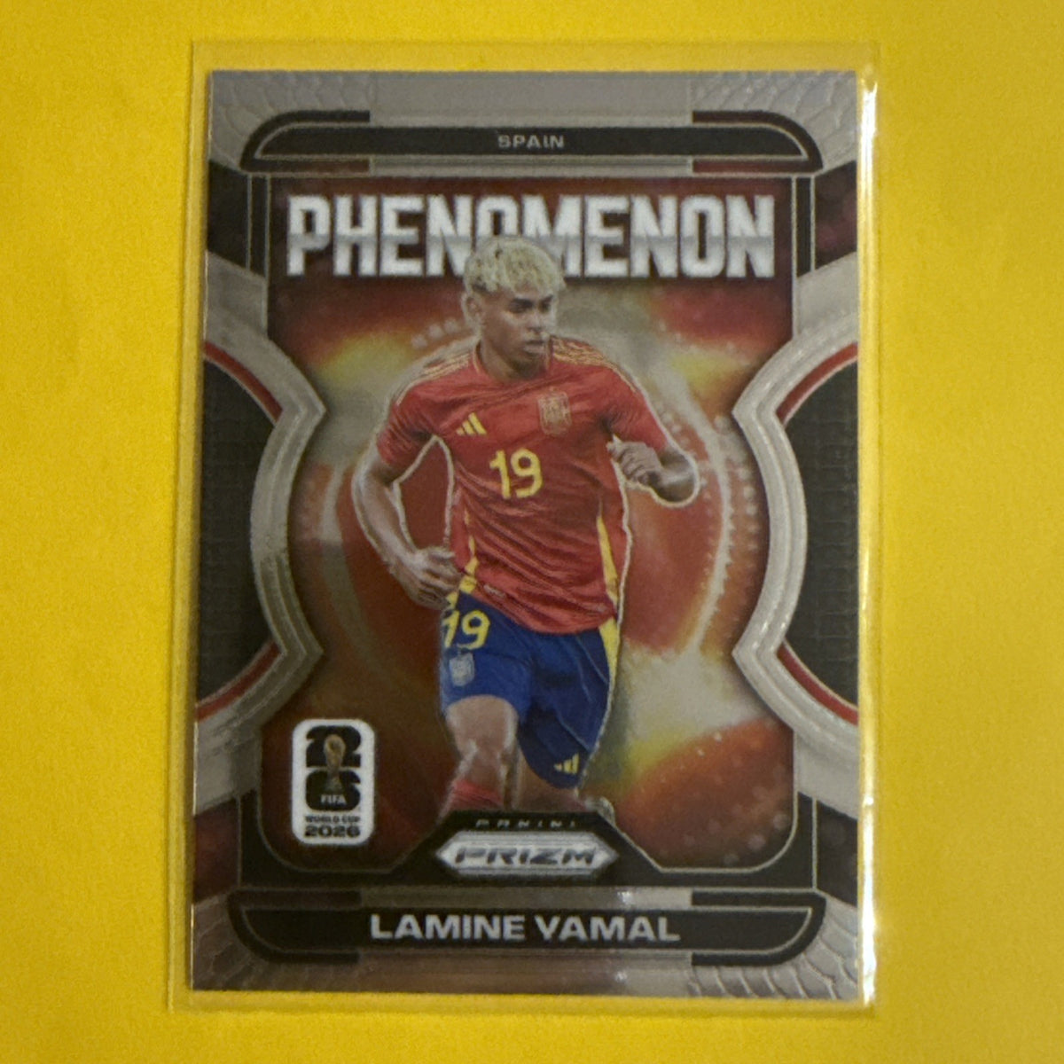 Panini 2026 Prizm Fifa World Cup Phenomenon Insert #1 Lamine Yamal Spain - front