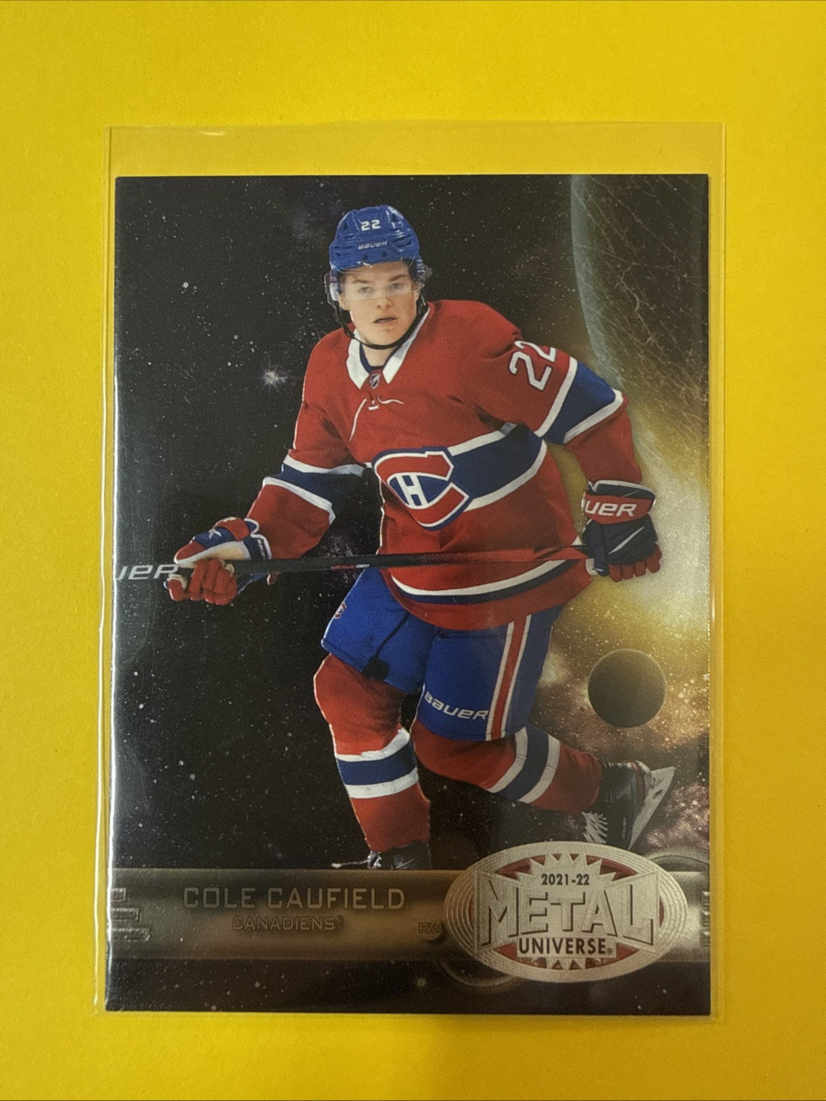 Cole Caufield 2021/22 Metal Universe Skybox Rookie Card - front