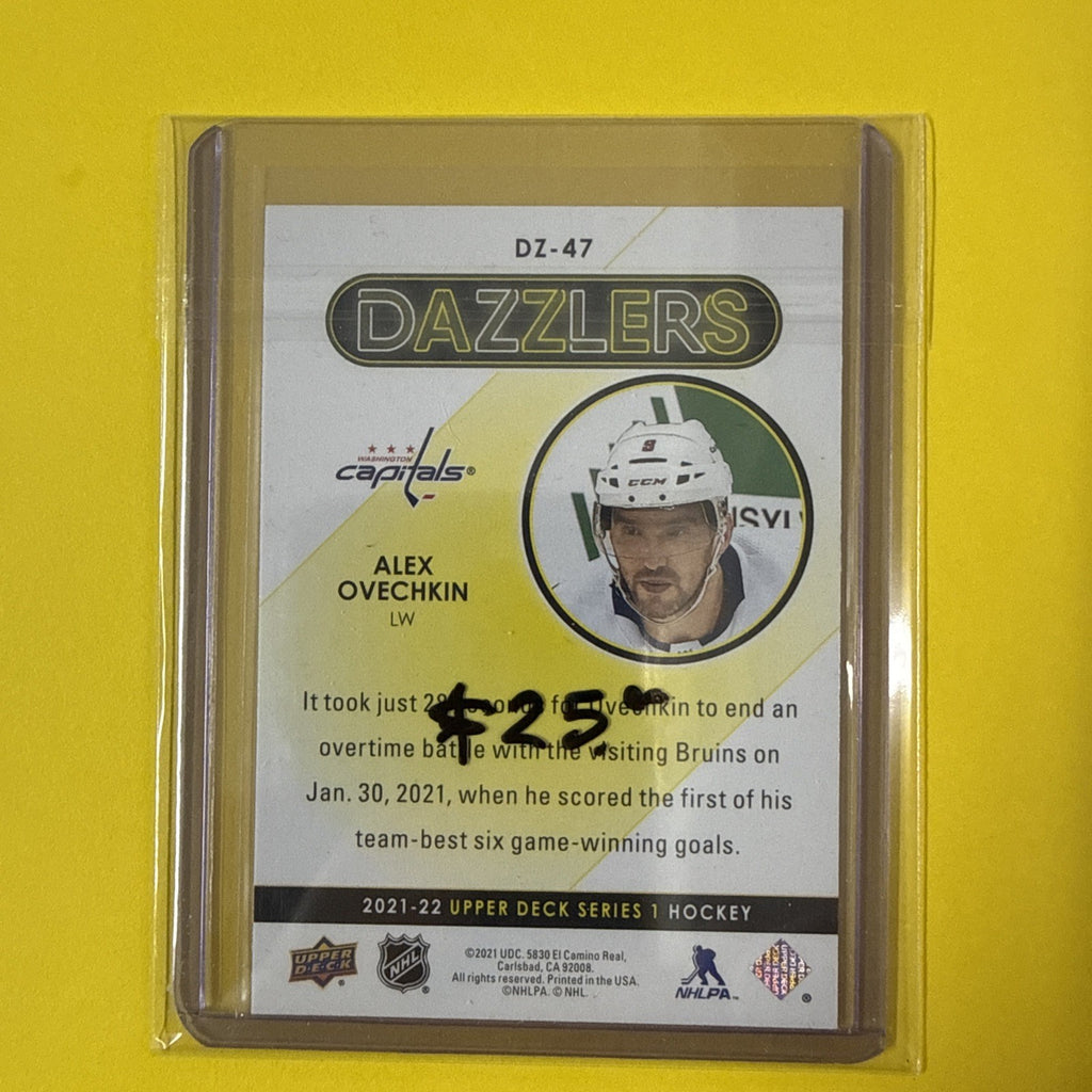 Alex Ovechkin 2021/22 UD Pink Dazzlers Card - back