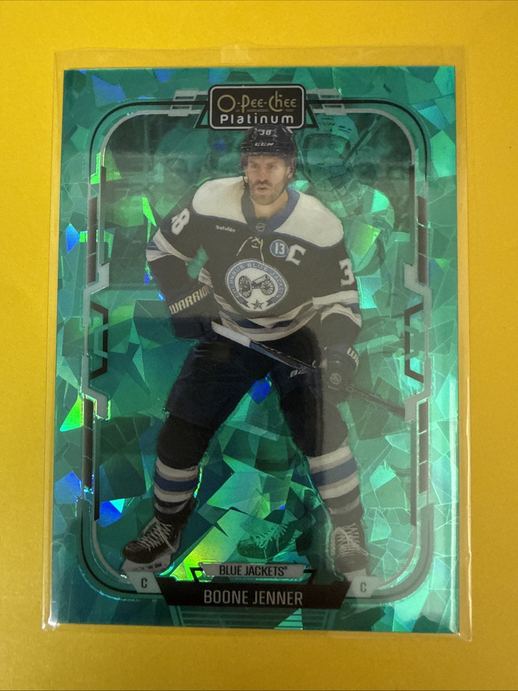 Boone Jenner 2025/26 O Pee Chee Platinum Turquoise Fragments Card 063/249 - front