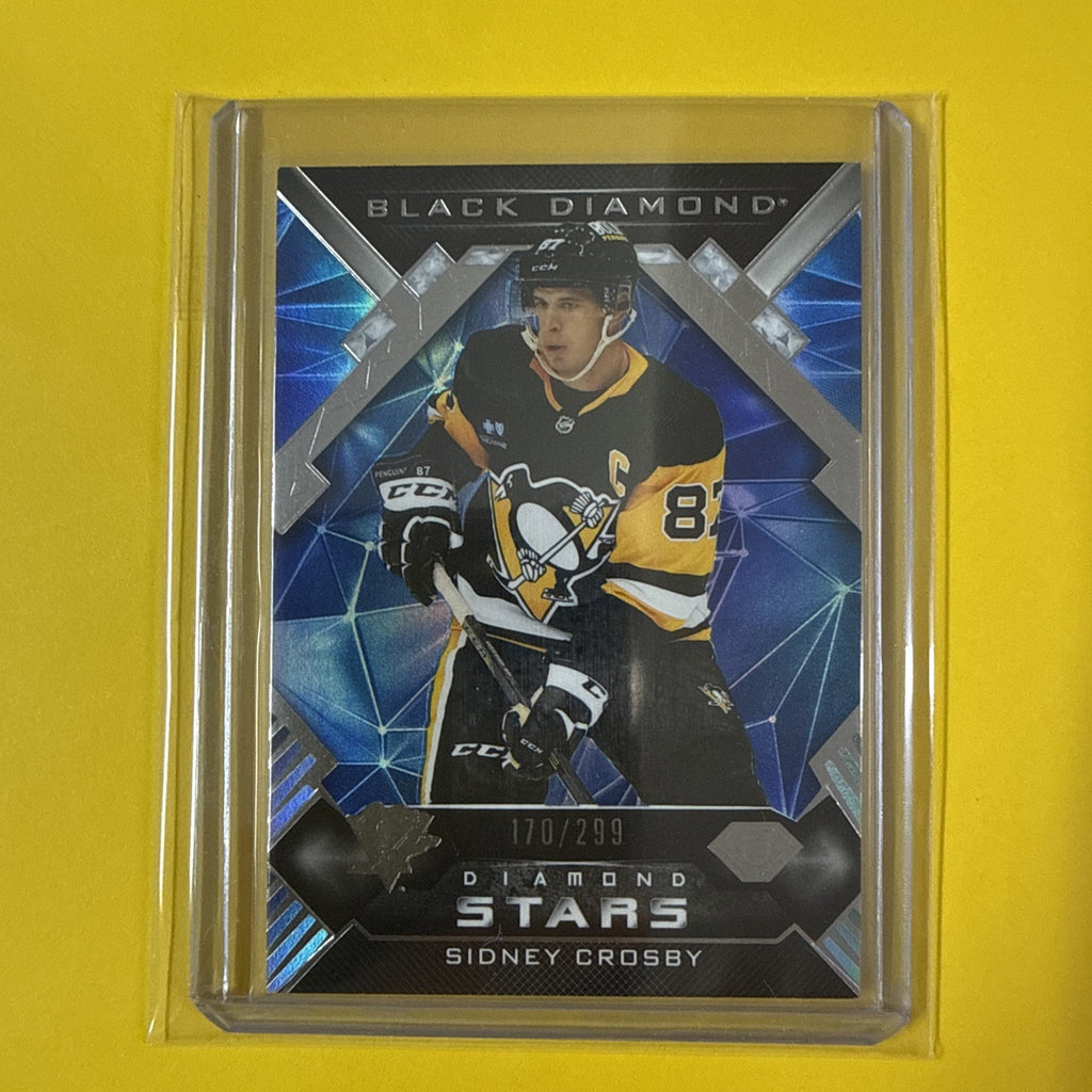 Sidney Crosby 2022/23 Black Diamond Stars Card Out of /299 - front