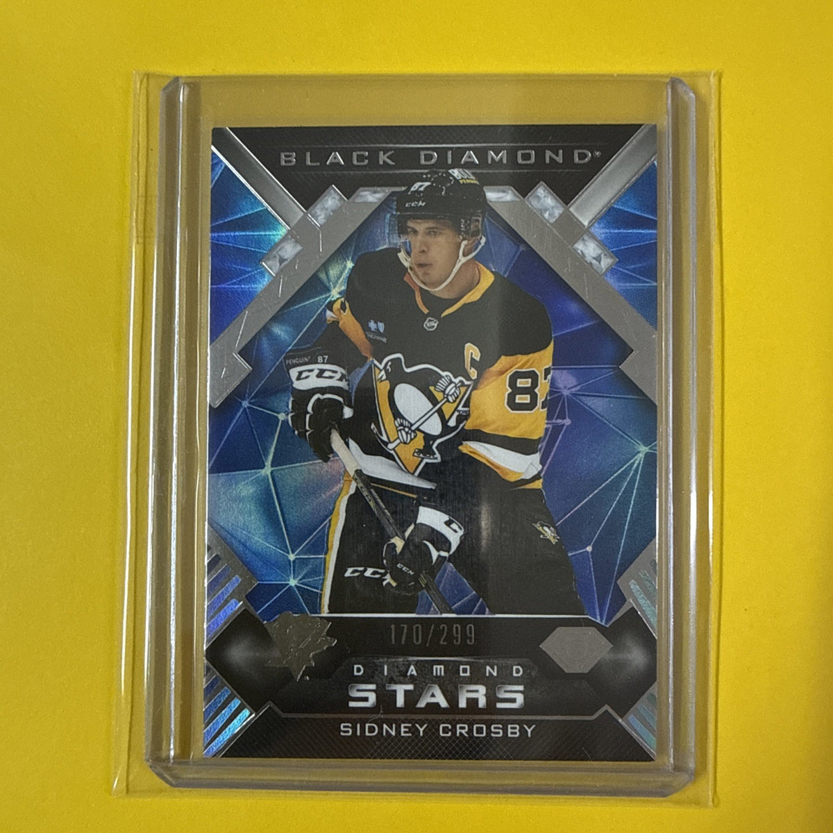 Sidney Crosby 2022/23 Black Diamond Stars Card Out of /299 - front