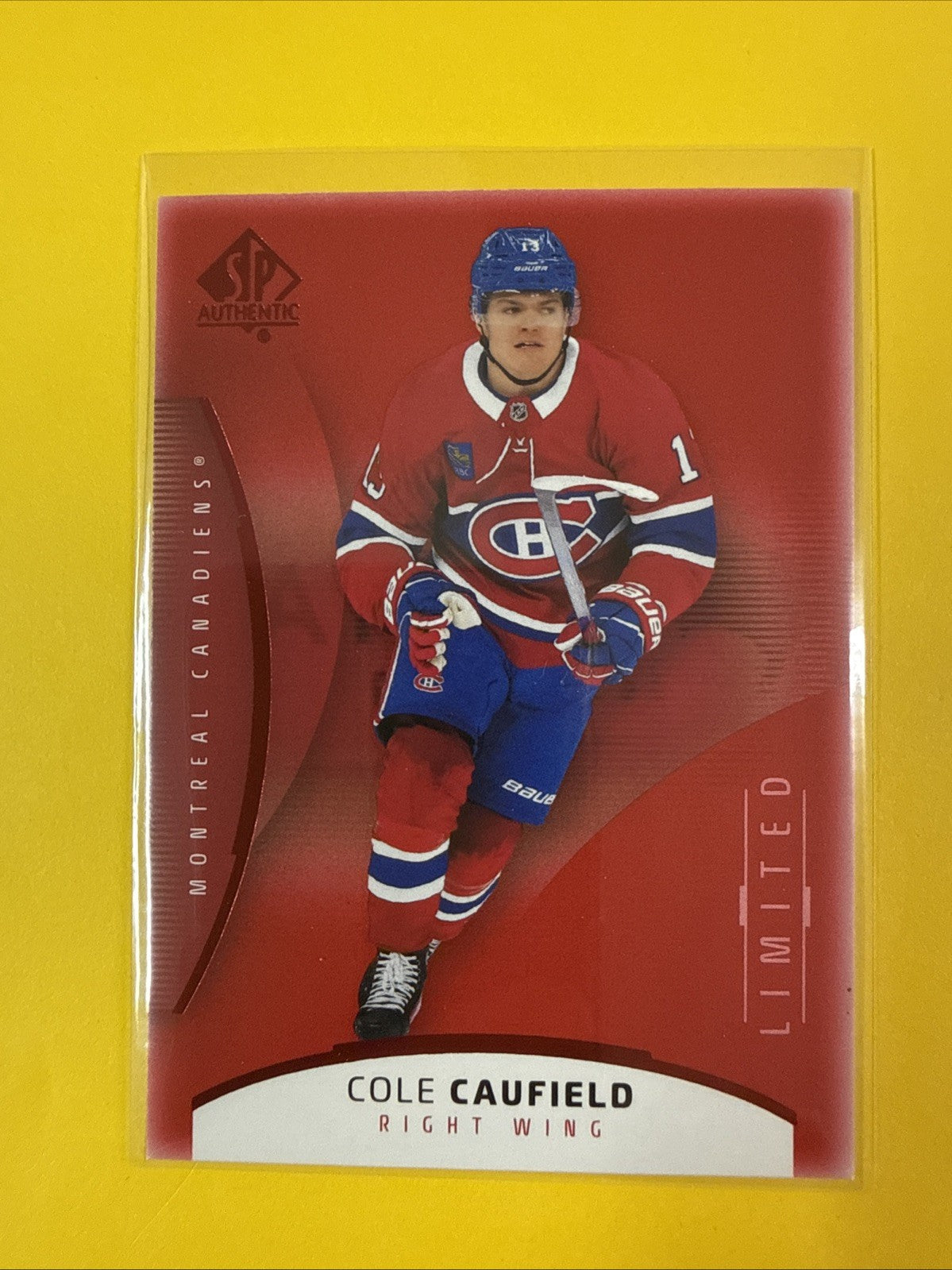 Cole Caufield 2025/26 SP Authentic Limited Red Card - front