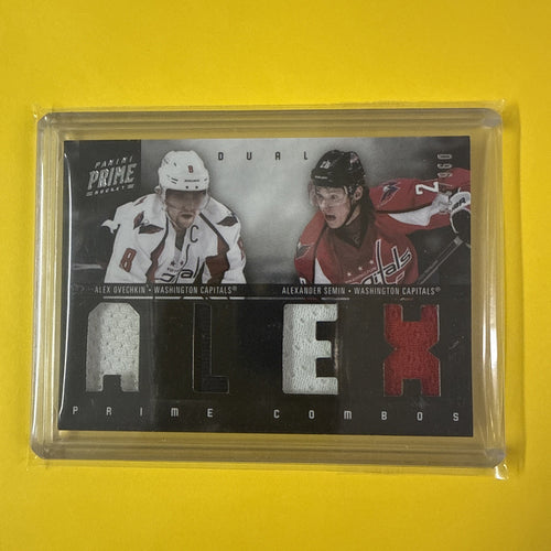 Alex Ovechkin 2011/12 Panini Prime Dual Jersey Patched Card Out of /225 - front