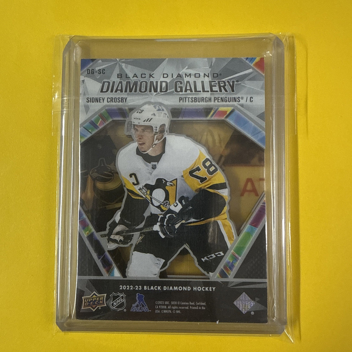 Sidney Crosby 2022/23 Black Diamond Gallery Card - back