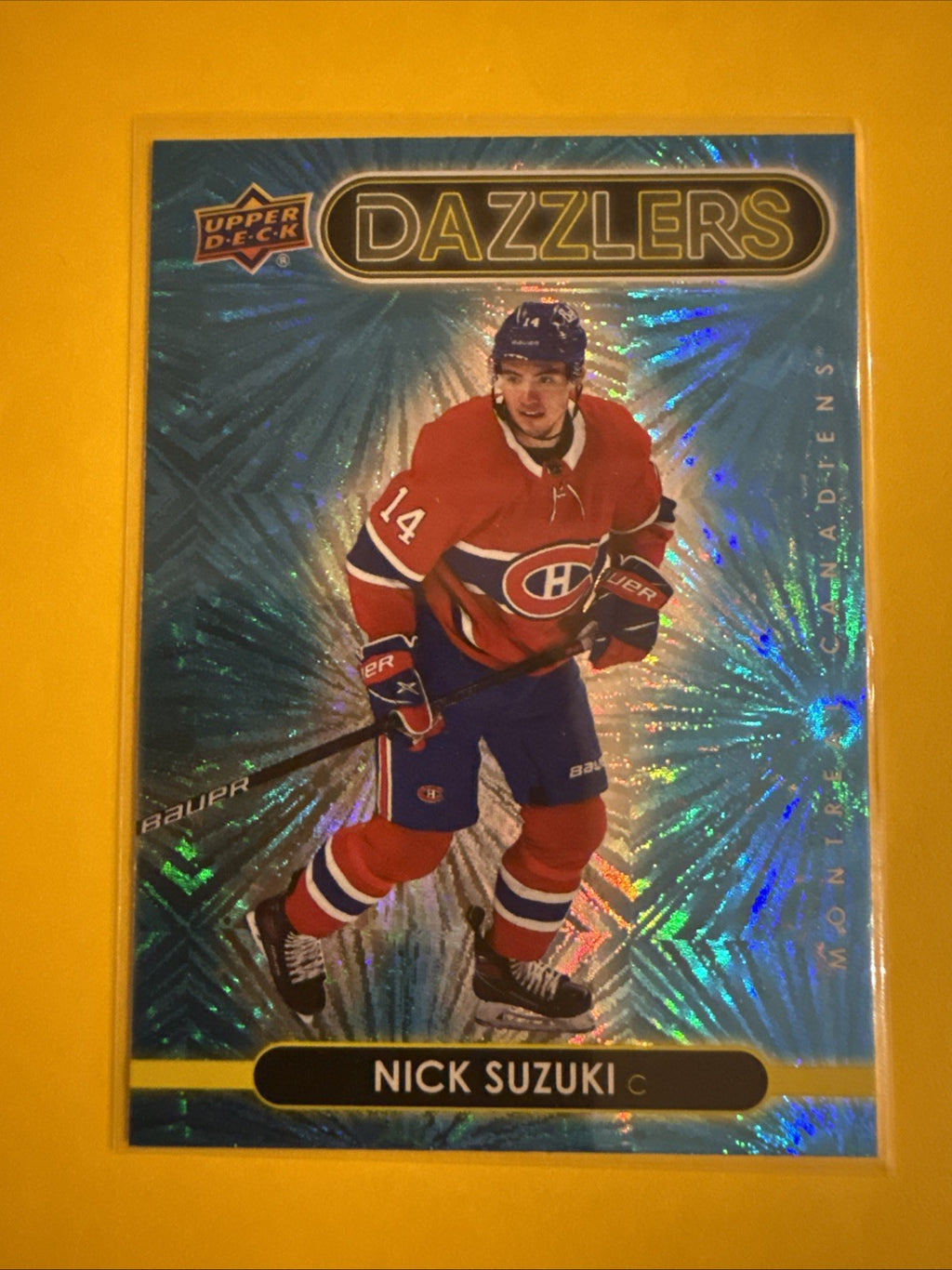 Nick Suzuki 2021/22 UD Blue Dazzlers Card - front