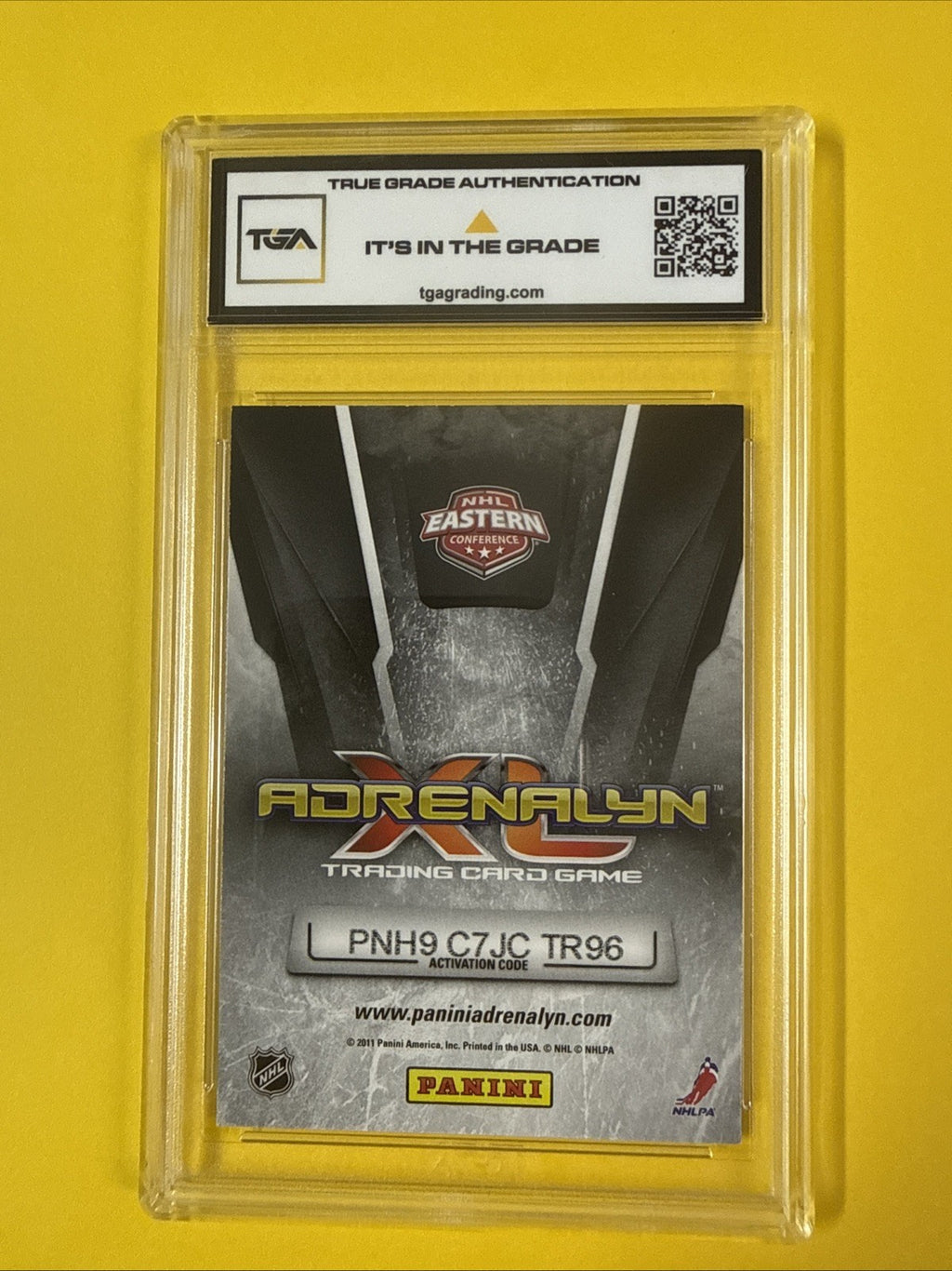 Sidney Crosby 2010 Adrenalyn Ultimate Signature Card Graded 7 - back