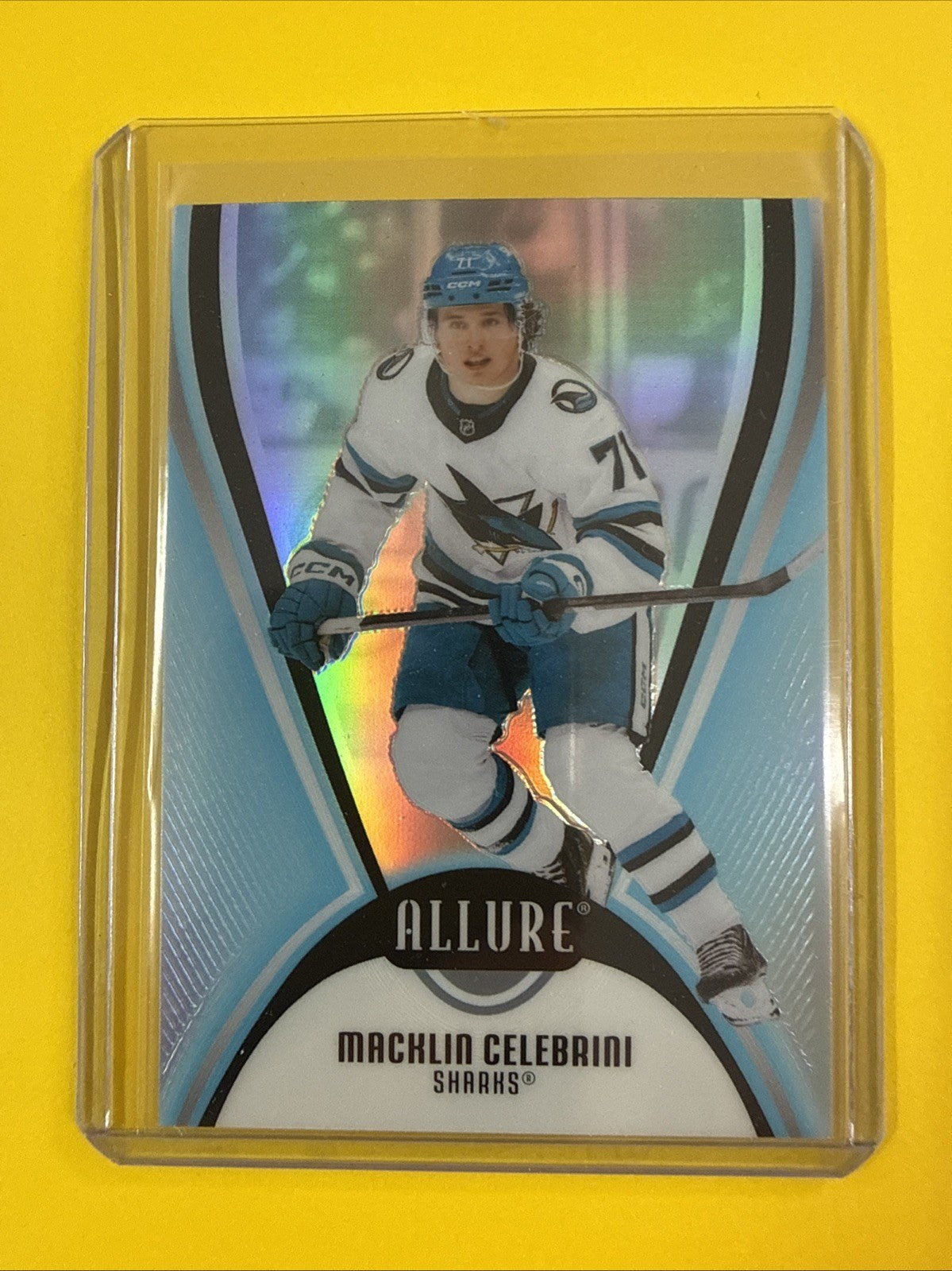 Macklin Celebrini 2025/26 Allure Hockey Card - front