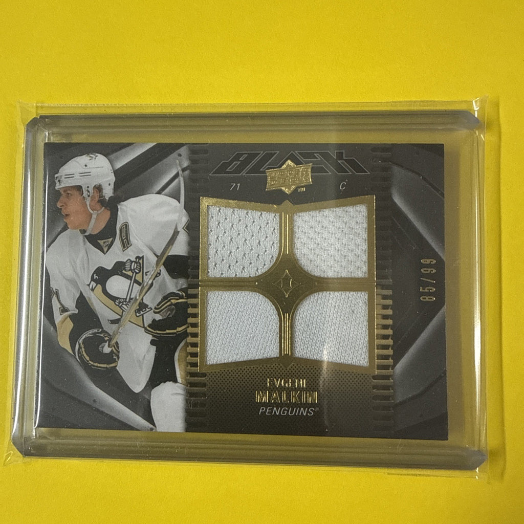 Evgeni Malkin 2009/10 UD Black Jersey Card 85/99 - front