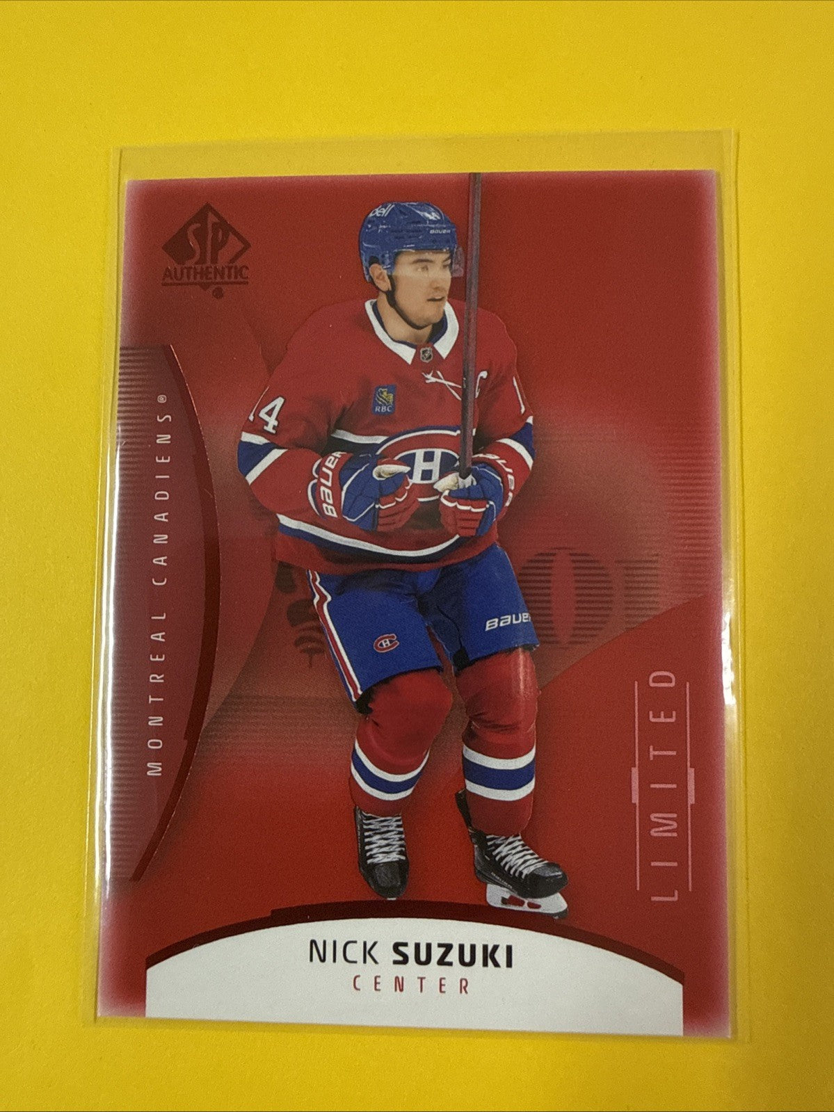 Nick Suzuki . 2025/26 SP Authentic Limited Red Card - front