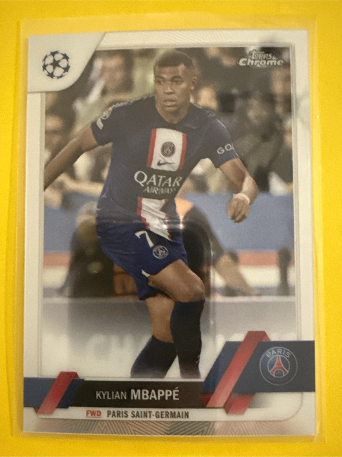 Kylian Mbappé 2023 Topps Chrome Soccer Card - front