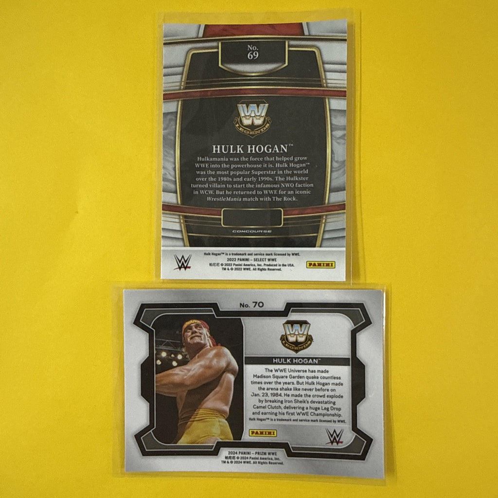 Hulk Hogan 2 Chrome Cards - back