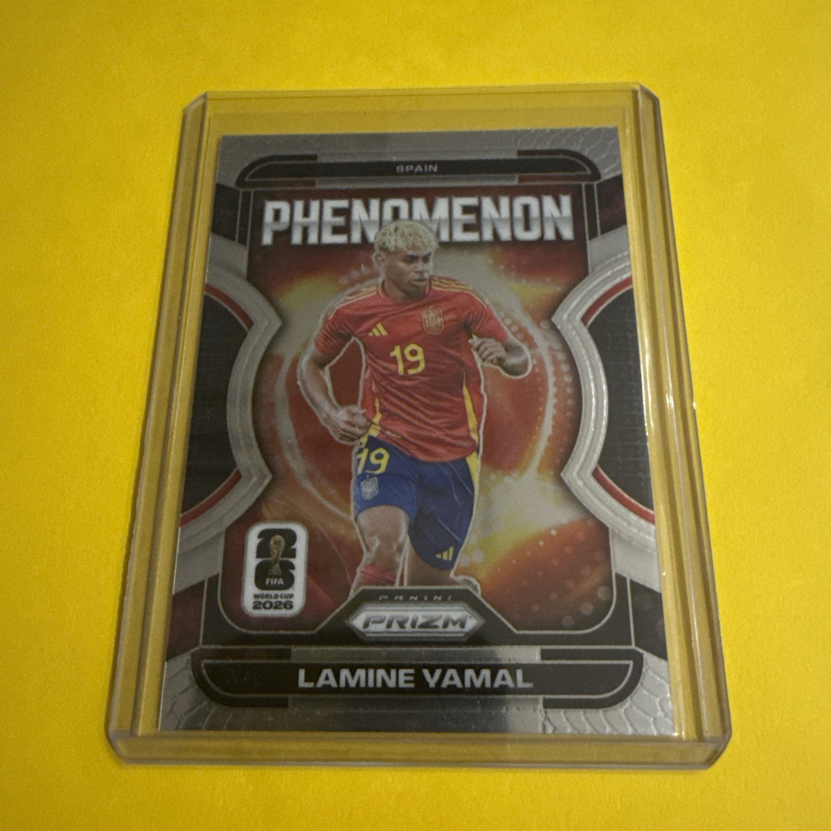 Panini 2026 Prizm Fifa World Cup Phenomenon Insert #1 Lamine Yamal Spain - front