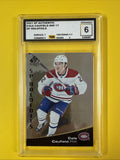 Cole Caufield 2021 SP Authentic Holofoils Rookie Card Graded 6 - front