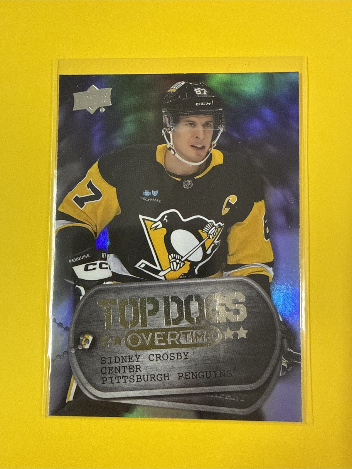Sidney Crosby 2024/25 Overtime Top Dogs Card - front