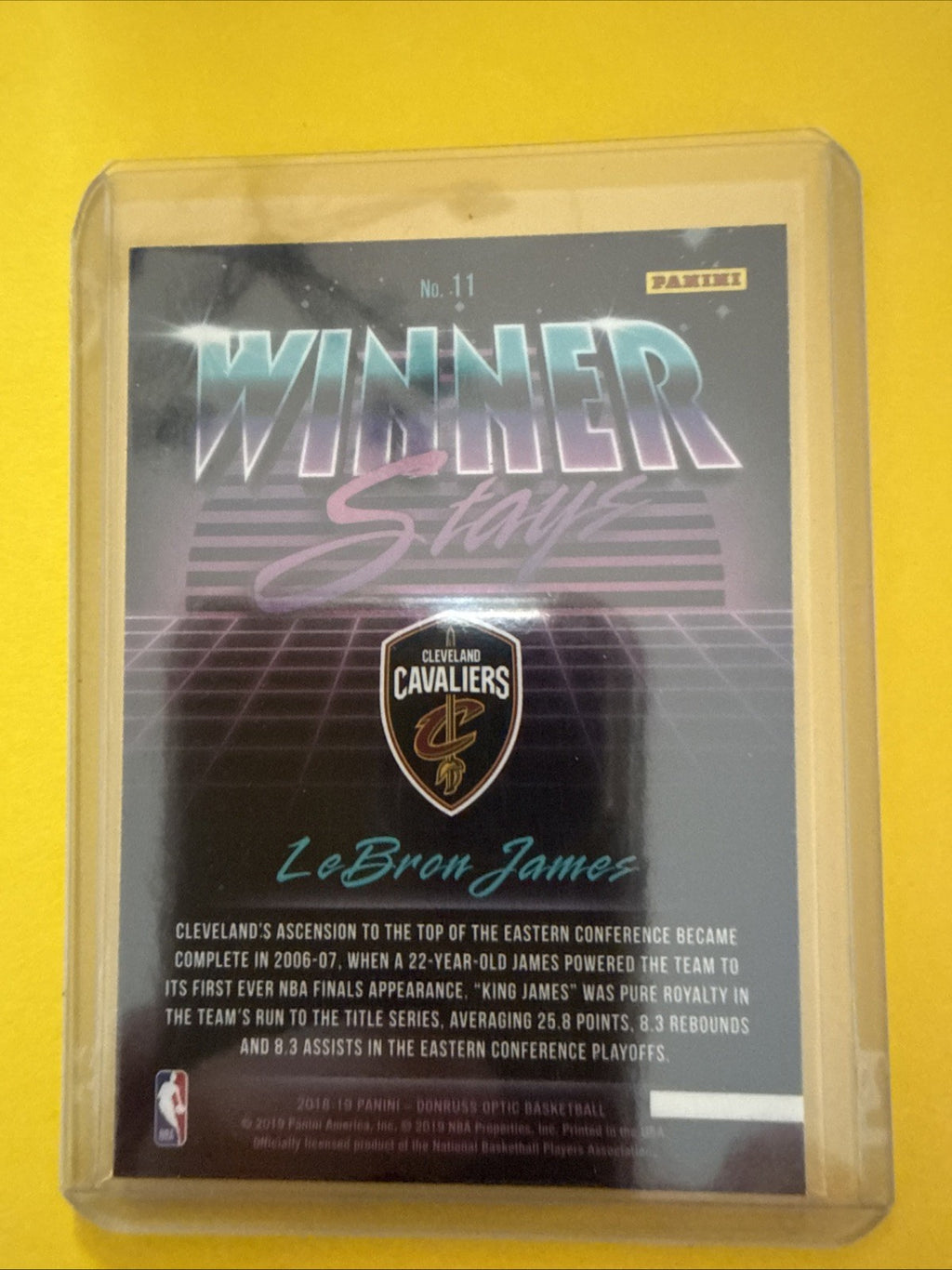 LeBron James 2018/19 Card - back