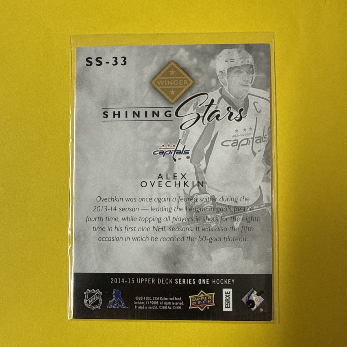 Alexander Ovechkin 2014 Card - back