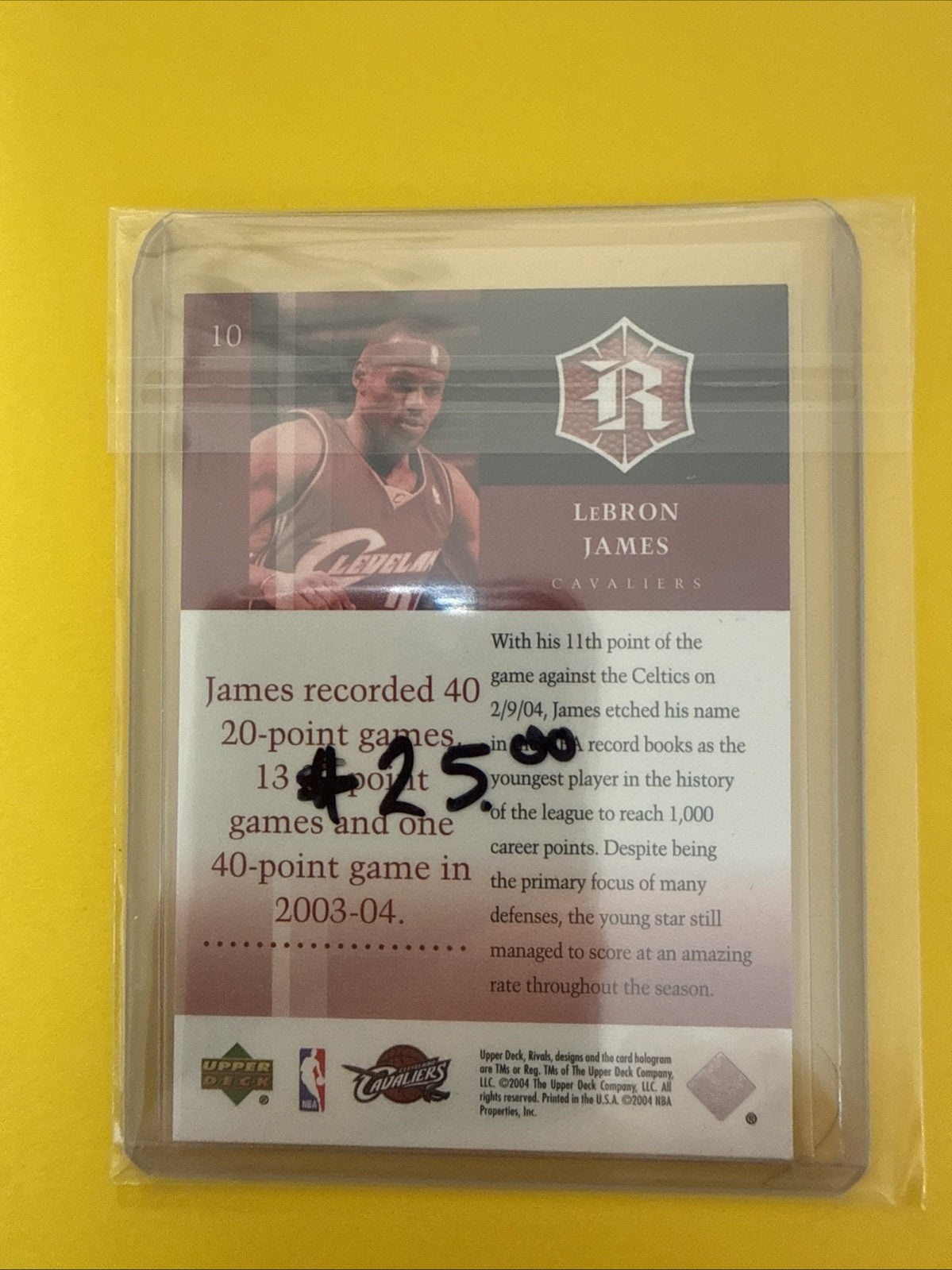 LeBron James 2004 UD Rivals - photo 4