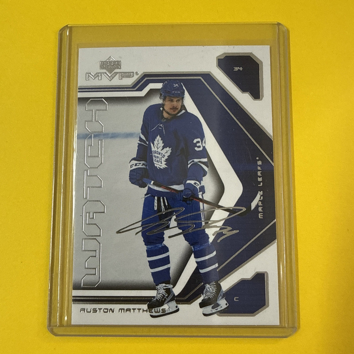 Auston Matthews 2021/22 Mvp Watch Inscripted Card - front