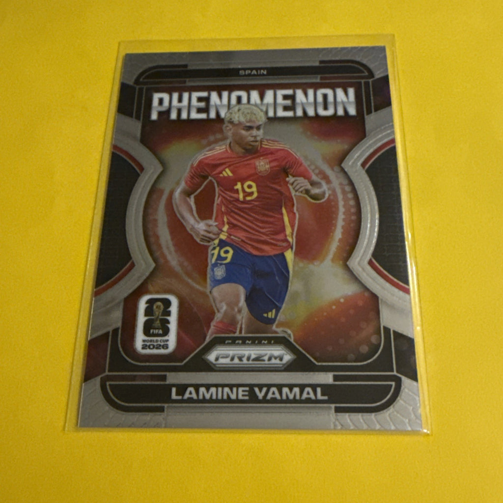 Panini 2026 Prizm Fifa World Cup Phenomenon Insert #1 Lamine Yamal Spain - front