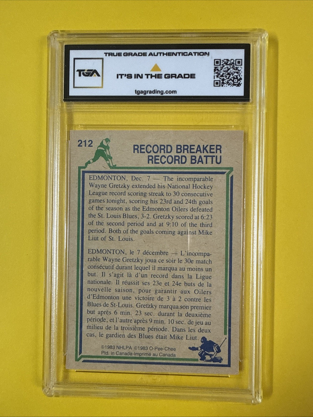 Wayne Gretzky 1983 O Pee Chee Card Graded 6 - back